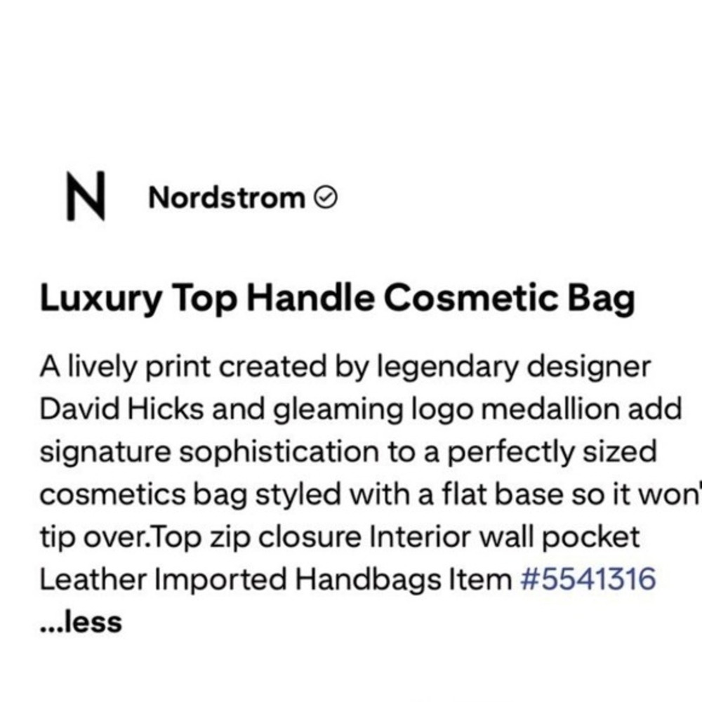 Tory Burch Cosmetic Bag OS David Hicks Collab Garden Party NWT LTD Edition - Picture 10 of 10
